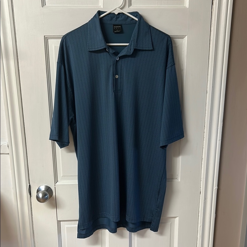 Dunning Golf ⛳️ Men's Blue Polo Shirt Size L